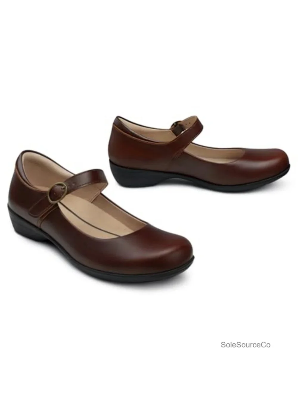 Genuine Leather Women's Mary Jane Flats with Arch Support